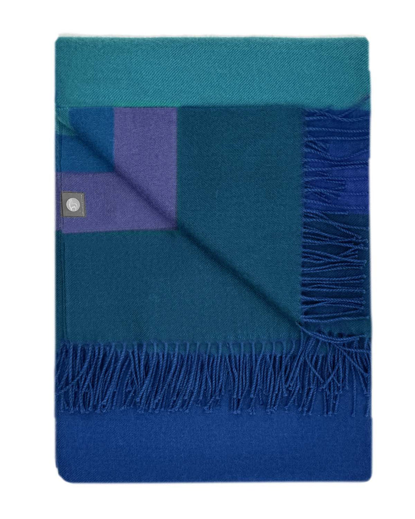NEW! 100% Baby Alpaca Throw - Adriatic by Shupaca