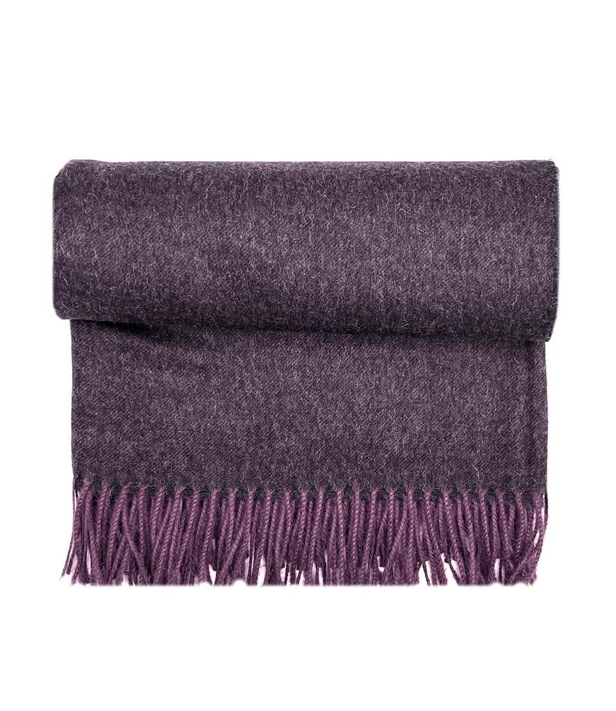 NEW! 100% Baby Alpaca Throw - Elderberry by Shupaca