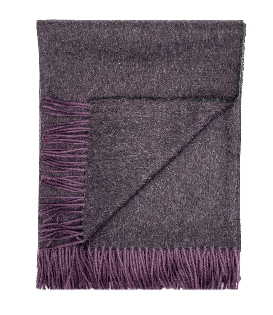 NEW! 100% Baby Alpaca Throw - Elderberry by Shupaca