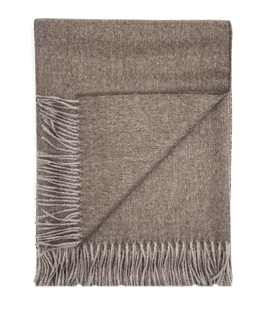 NEW! 100% Baby Alpaca Throw - Hazelnut by Shupaca