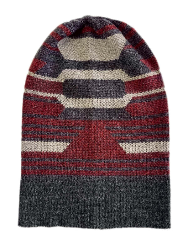 NEW! Alpaca Beanie - Incan - Wine by Shupaca