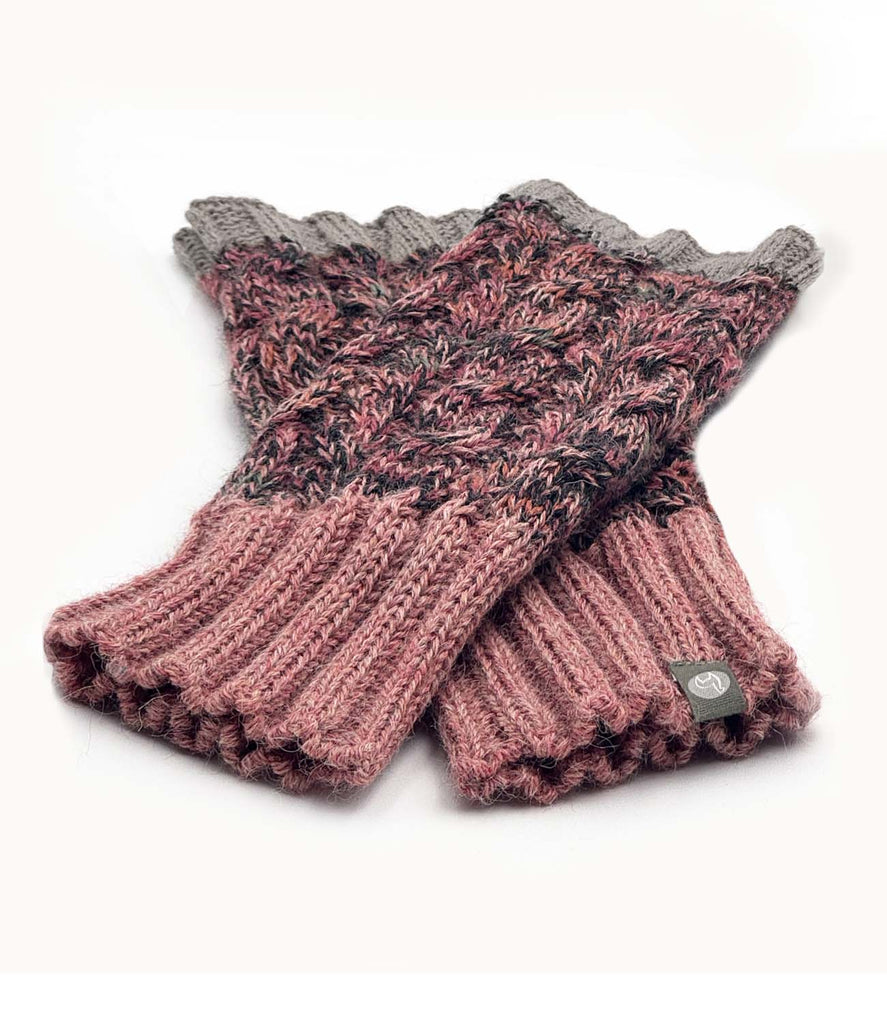 NEW! Alpaca Gloves - Braided - Pink Lemonade by Shupaca