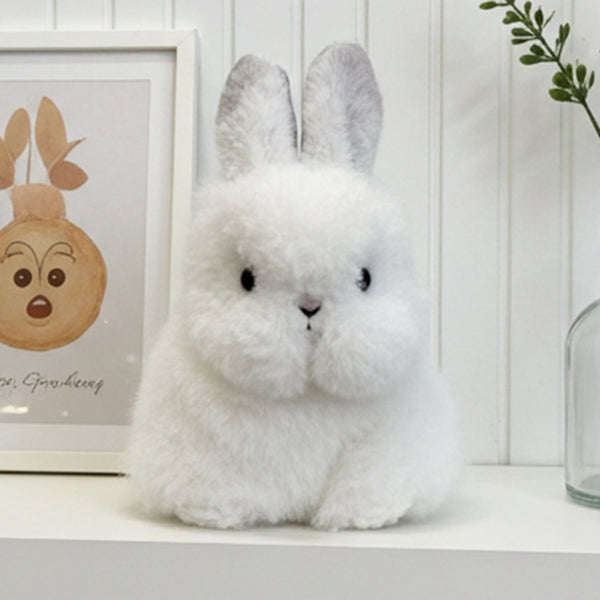 NEW! Alpaca Stuffed Animal - Bunny - Micro 6" WHITE by Shupaca
