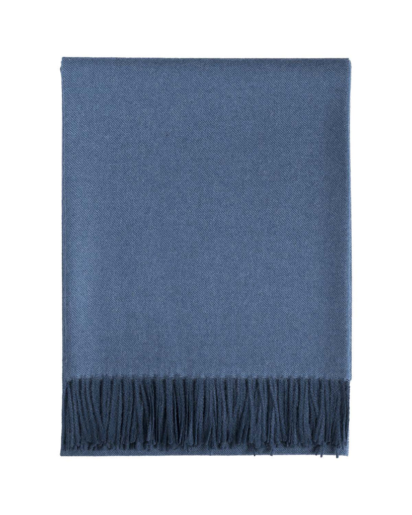 100% Baby Alpaca Throw - Blue Jean by Shupaca