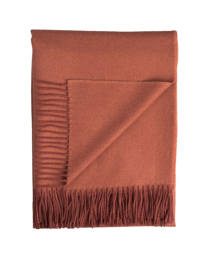 100% Baby Alpaca Throw - Crimson by Shupaca