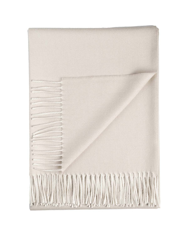 100% Baby Alpaca Throw - Porcelain by Shupaca