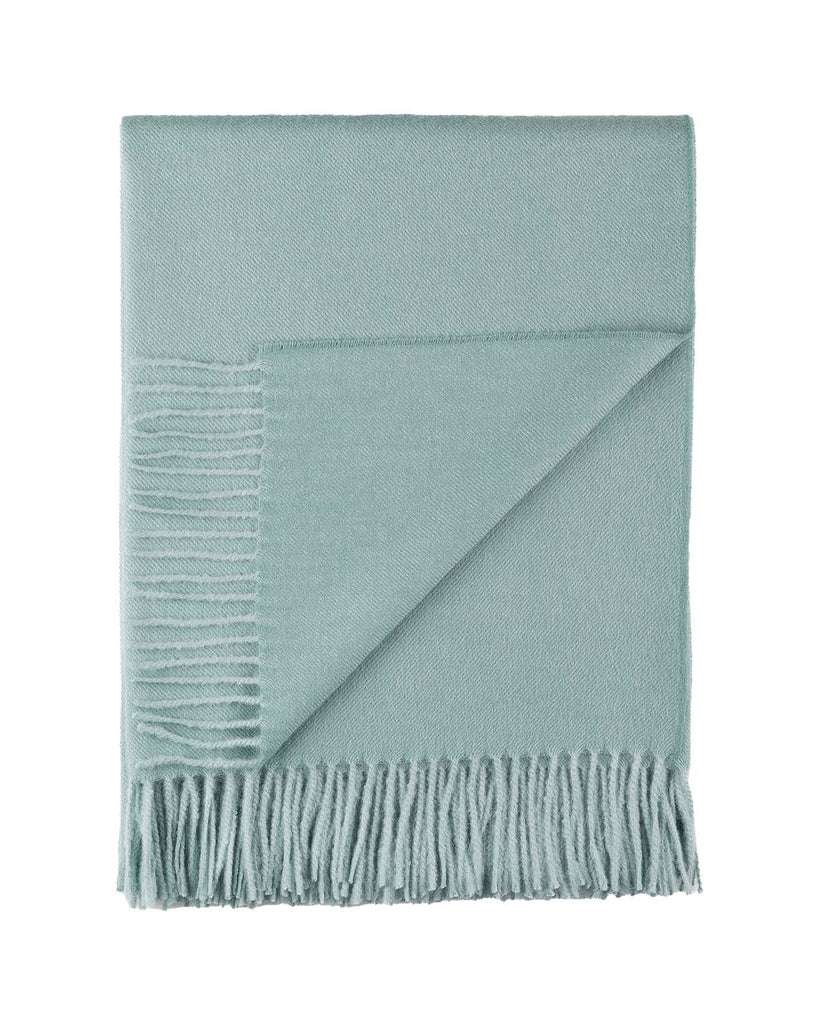 100% Baby Alpaca Throw - Sea Glass by Shupaca