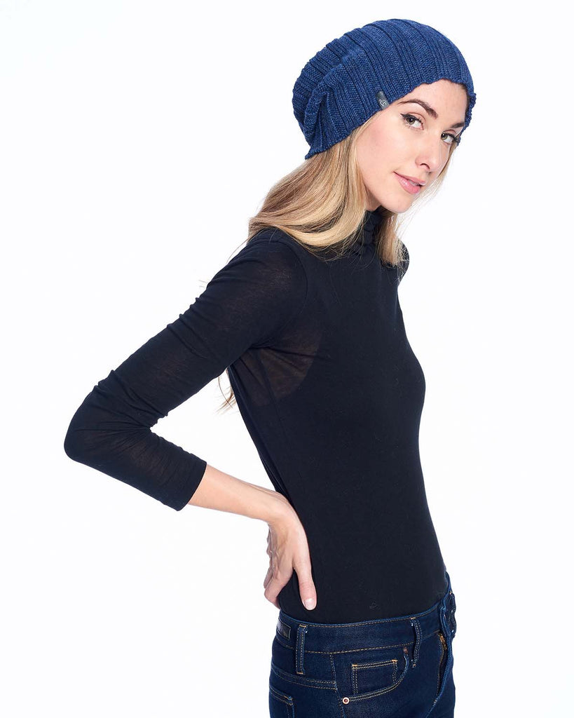 Alpaca Beanie Hat - Accordion - Azul by Shupaca