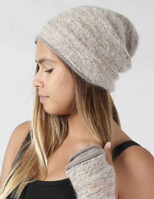 Alpaca Beanie Hat - Caraveli - Camel by Shupaca