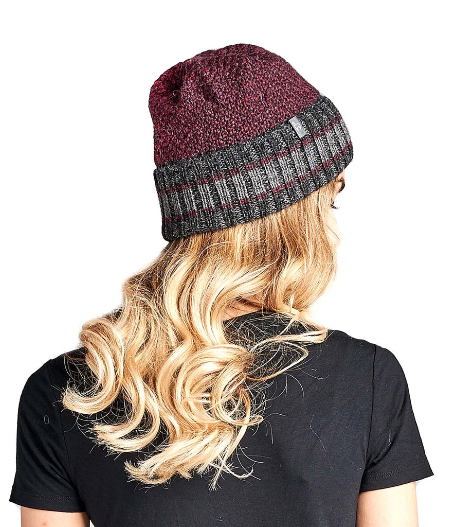 Alpaca Beanie Hat - Carrera - Sangria by Shupaca
