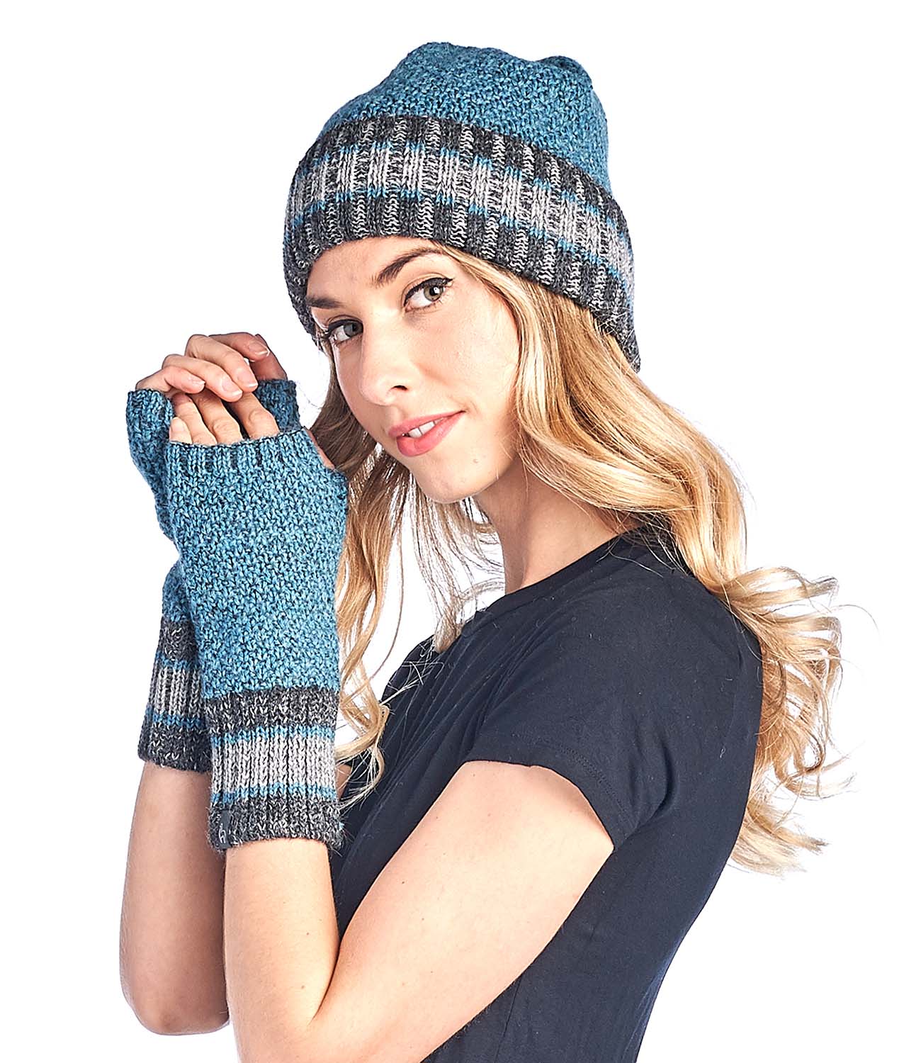 Alpaca Beanie Hat - Carrera - Teal by Shupaca