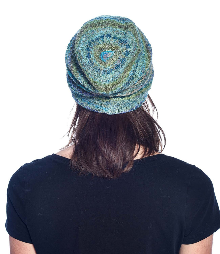 Alpaca Beanie Hat - Printed - Seaweed by Shupaca