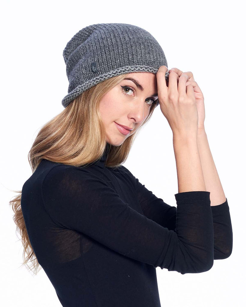 Alpaca Beanie Hat - Rustic - Charcoal by Shupaca