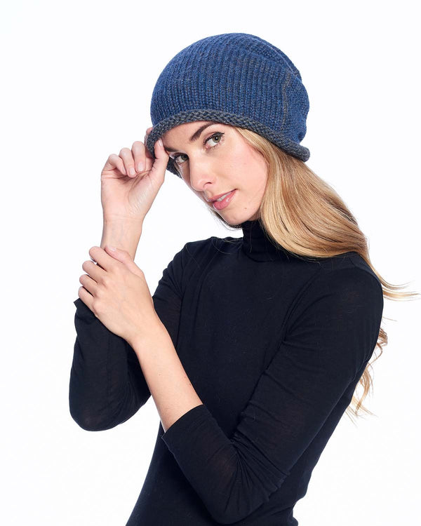Alpaca Beanie Hat - Rustic - Royal by Shupaca