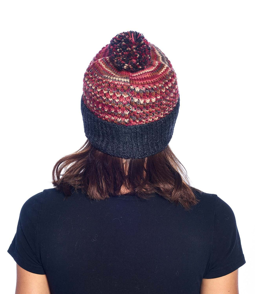 Alpaca Beanie Hat - Speckle - Ruby by Shupaca