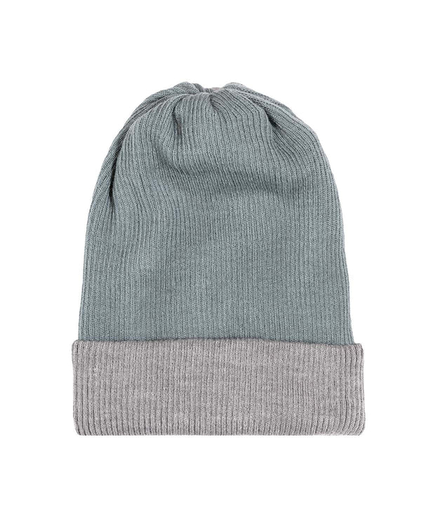 Alpaca Beanie - Reversible Ribbed - Cielo by Shupaca