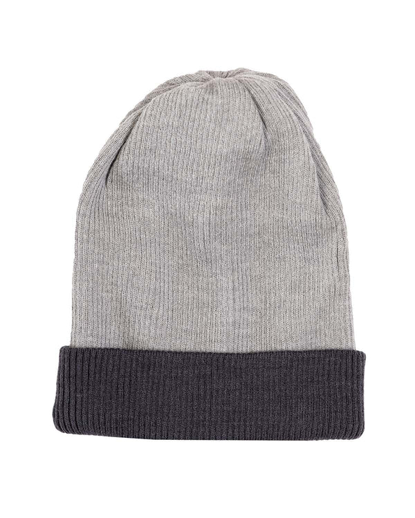 Alpaca Beanie - Reversible Ribbed - Smoke by Shupaca