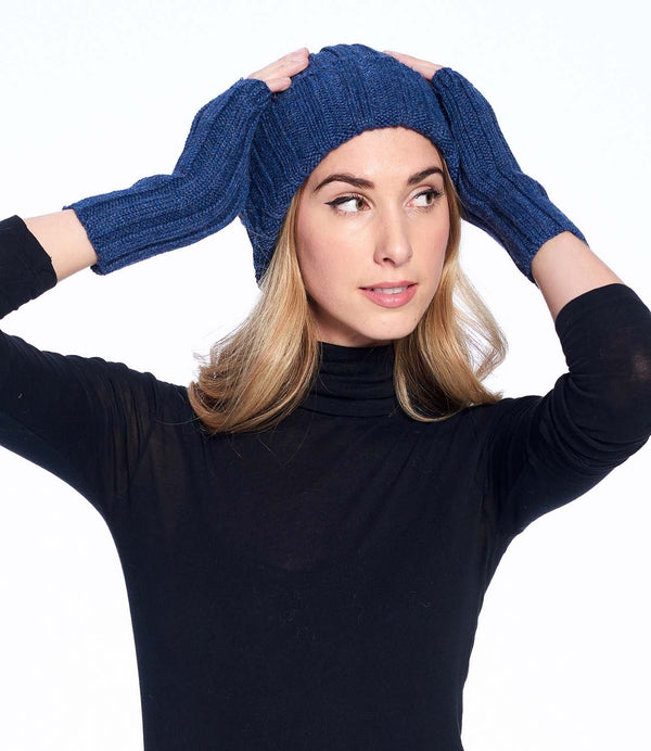 Alpaca Gloves - Accordion - Azul by Shupaca