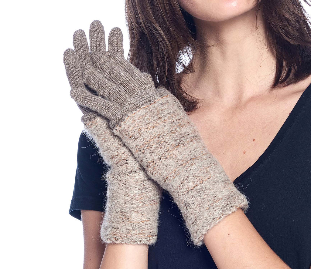 Alpaca Gloves - Caraveli Full - Camel by Shupaca