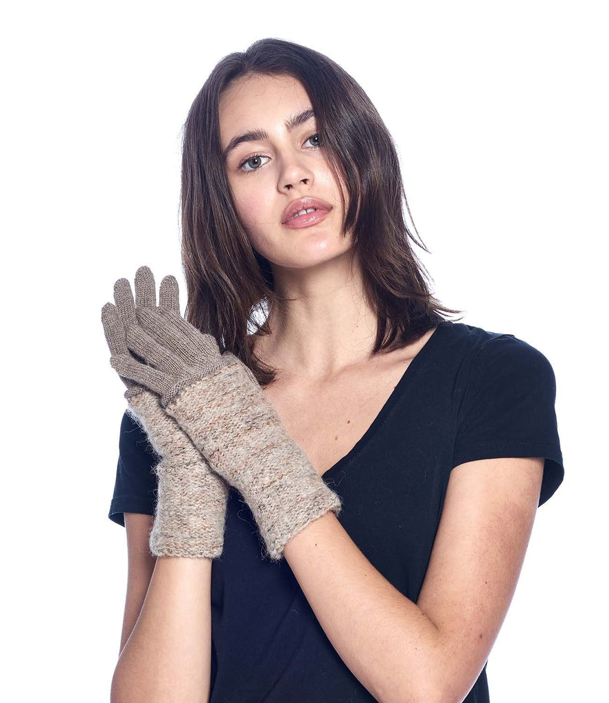 Alpaca Gloves - Caraveli Full - Camel by Shupaca