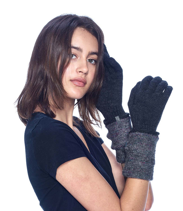 Alpaca Gloves - Caraveli Full - Smoke by Shupaca