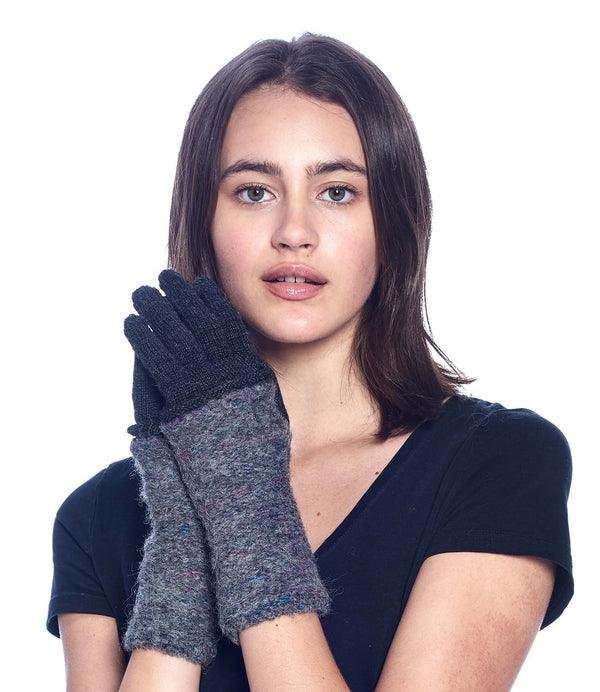 Alpaca Gloves - Caraveli Full - Smoke by Shupaca