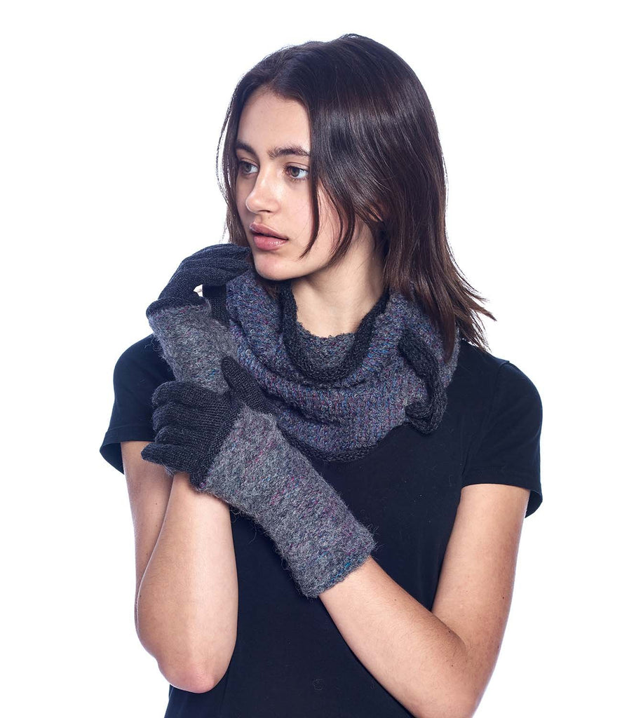 Alpaca Gloves - Caraveli Full - Smoke by Shupaca
