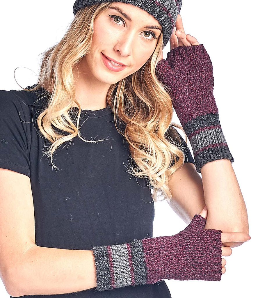 Alpaca Gloves - Carrera - Sangria by Shupaca