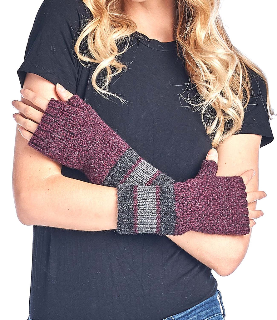 Alpaca Gloves - Carrera - Sangria by Shupaca