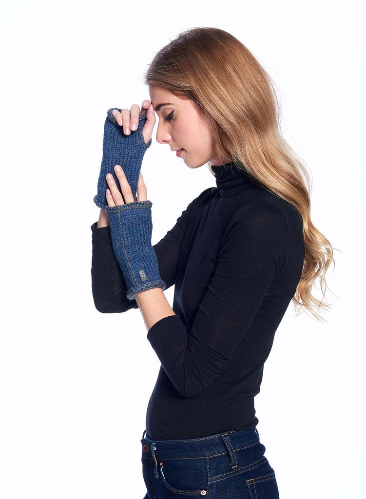 Alpaca Gloves - Rustic - Royal by Shupaca