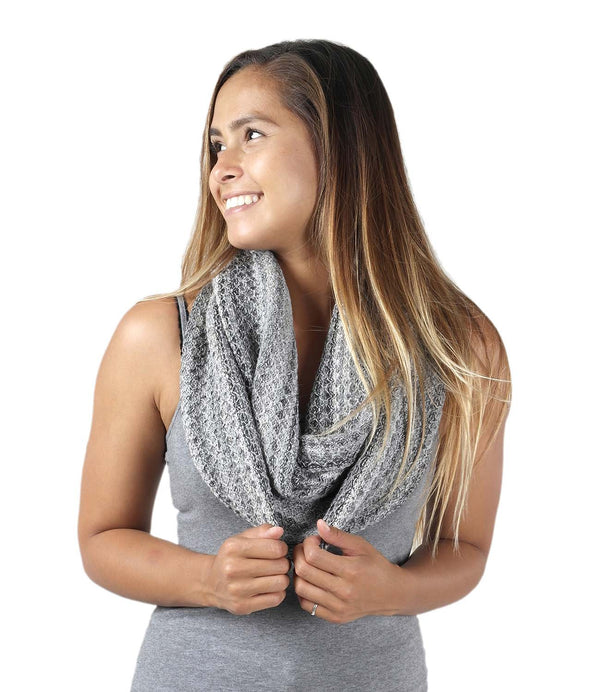 Alpaca Infinity Scarf - Printed - Monochrome by Shupaca