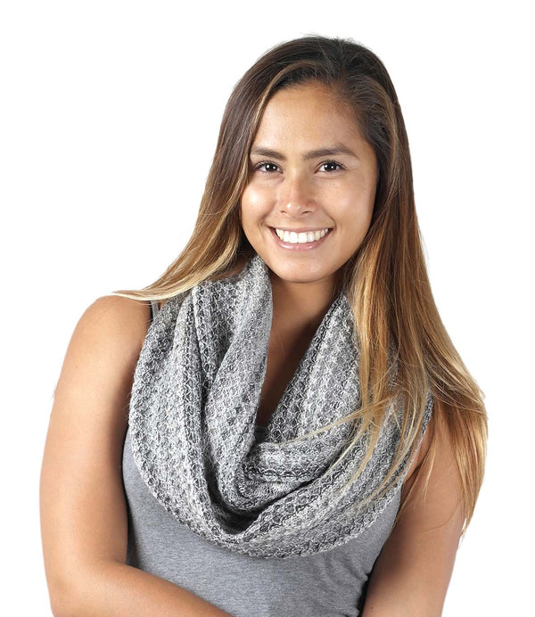 Alpaca Infinity Scarf - Printed - Monochrome by Shupaca