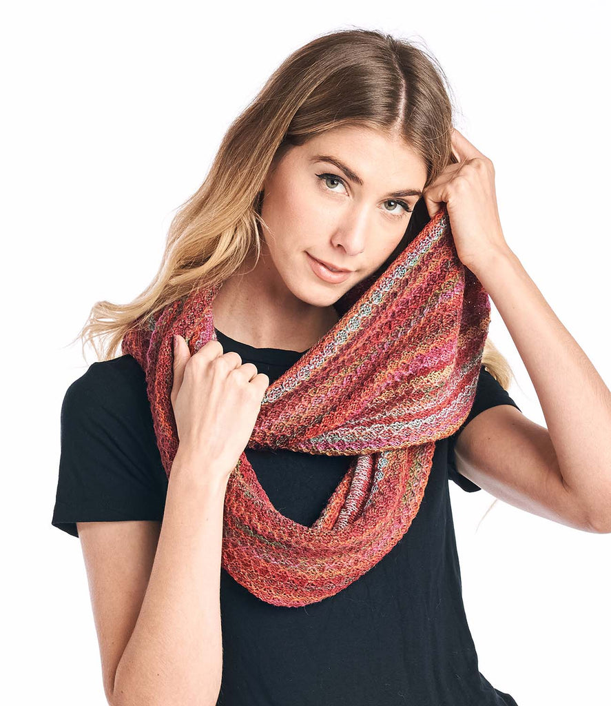 Alpaca Infinity Scarf - Printed - Saffron by Shupaca