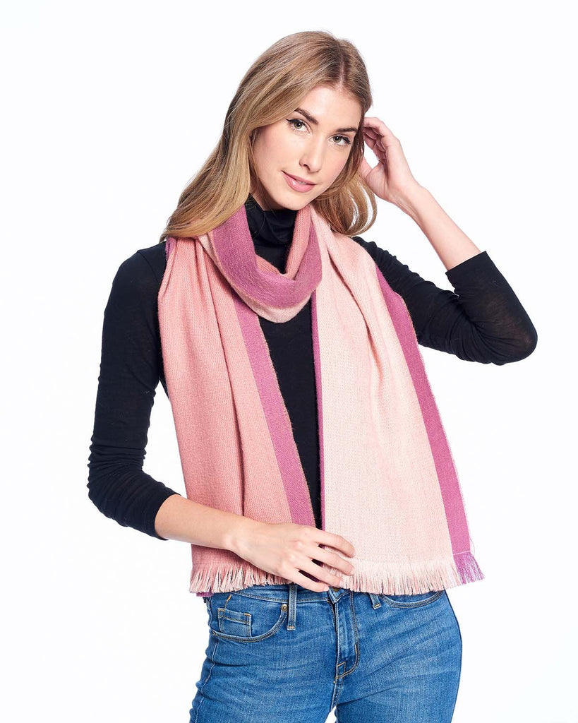 Alpaca Scarf Reversible - Ash Rose by Shupaca