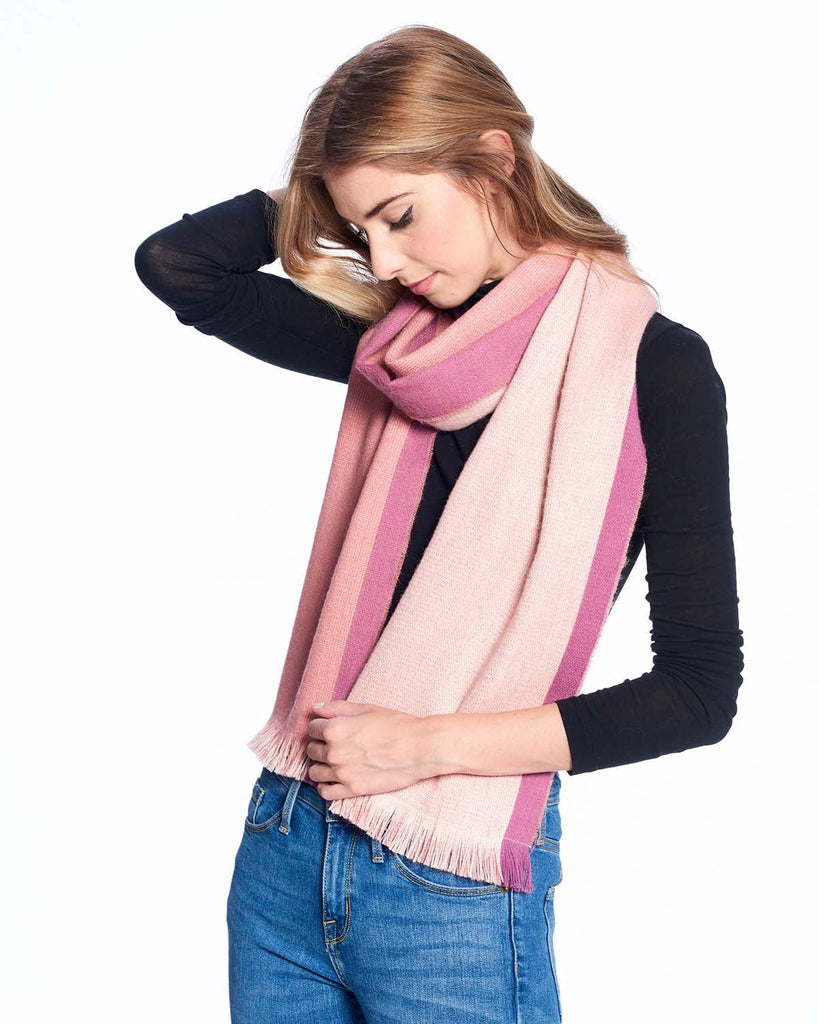 Alpaca Scarf Reversible - Ash Rose by Shupaca
