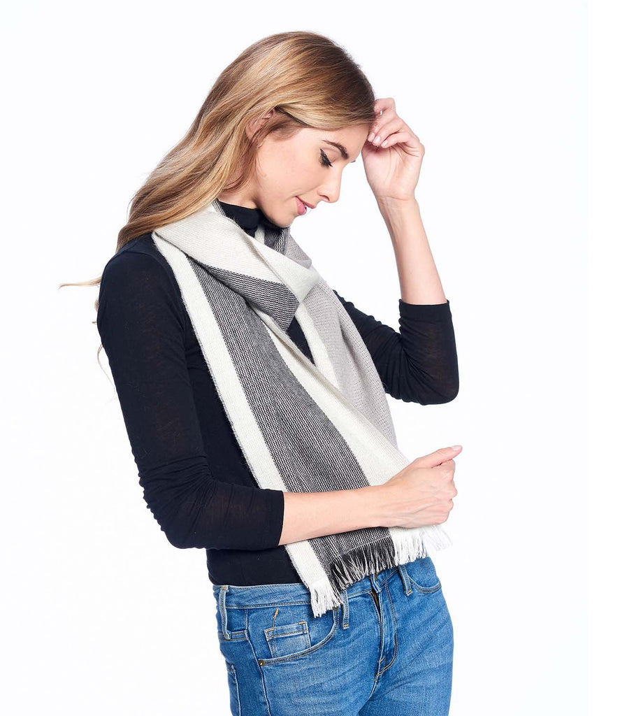 Alpaca Scarf Reversible - Jet Stream by Shupaca