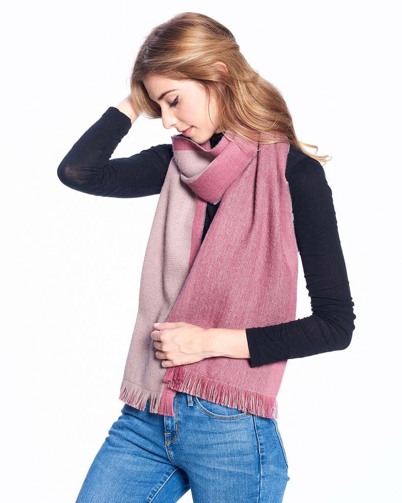 Alpaca Scarf Reversible - Rhubarb by Shupaca