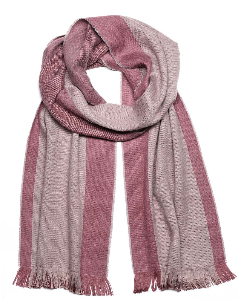 Alpaca Scarf Reversible - Rhubarb by Shupaca