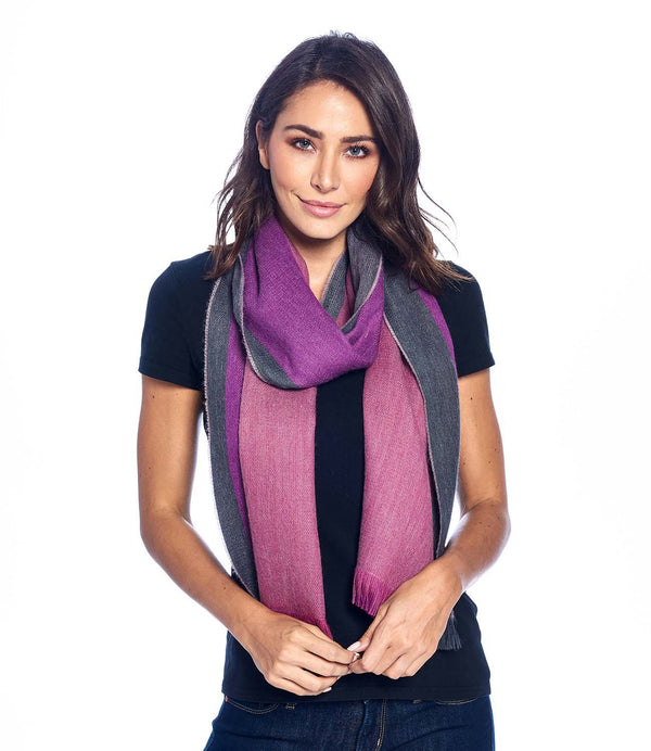 Alpaca Scarf Reversible - Wild Aster by Shupaca