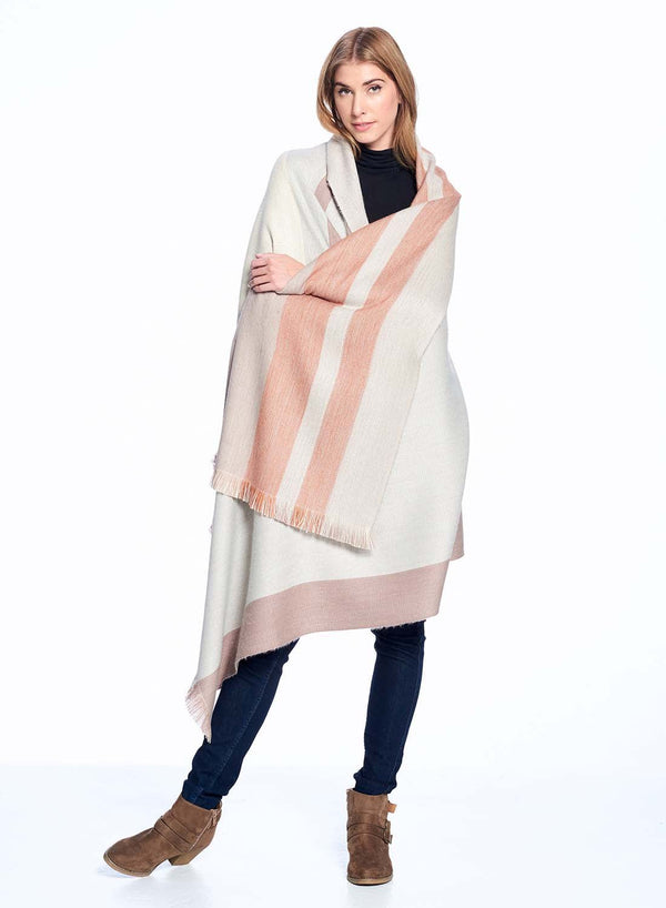 Alpaca Throw Blanket Reversible - Faded Rust by Shupaca