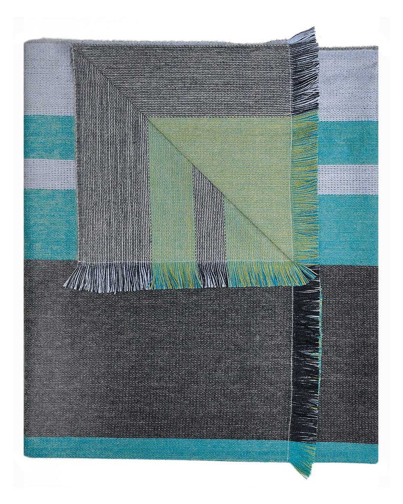 Alpaca Throw Blanket Reversible - Weeping Willow by Shupaca