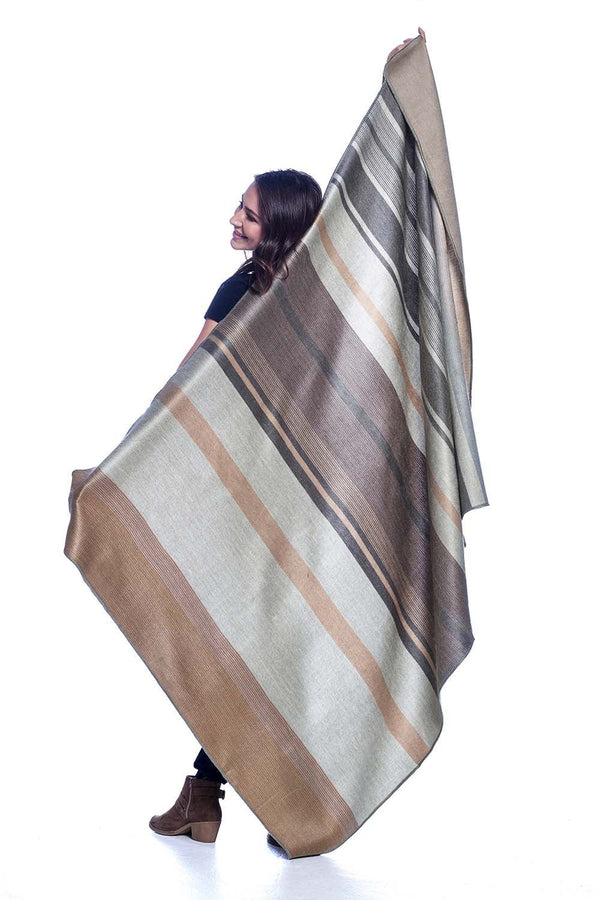 Alpaca Throw Blanket - Vintage Pearl by Shupaca