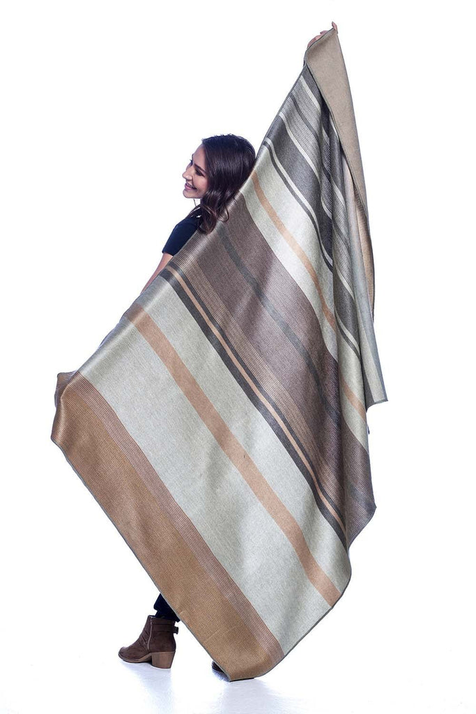 Alpaca Throw Blanket - Vintage Pearl by Shupaca