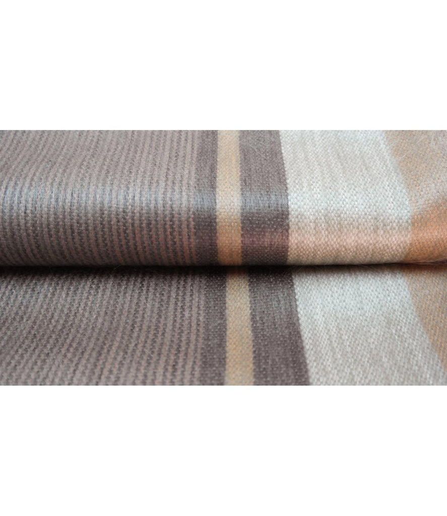 Alpaca Throw Blanket - Vintage Pearl by Shupaca