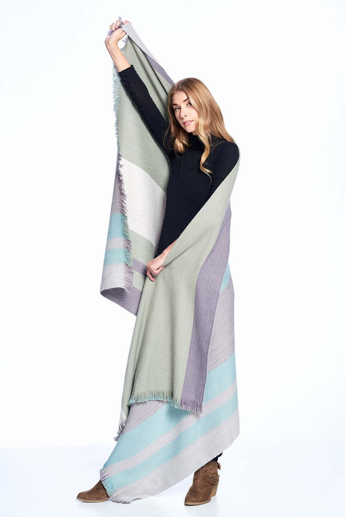 Best Alpaca Throw Blanket Reversible - Ether by Shupaca