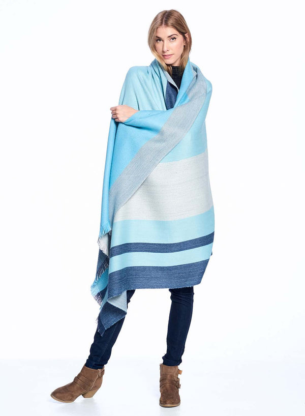 Best Reversible Alpaca Throw Blanket - Cool Agave by Shupaca