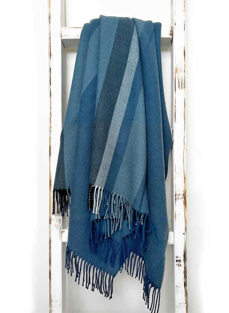 NEW! 100% Baby Alpaca Throw - Blue Lagoon by Shupaca