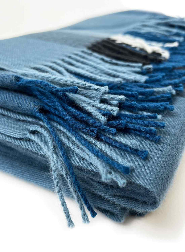 NEW! 100% Baby Alpaca Throw - Blue Lagoon by Shupaca