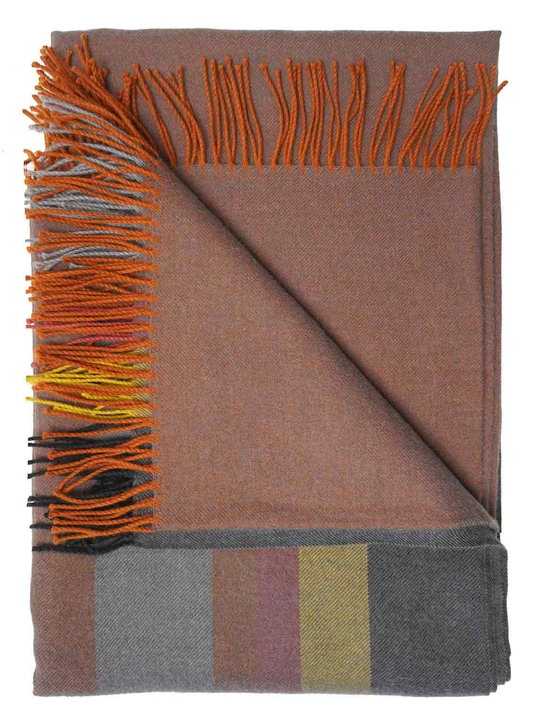 NEW! 100% Baby Alpaca Throw - Copper Mine by Shupaca