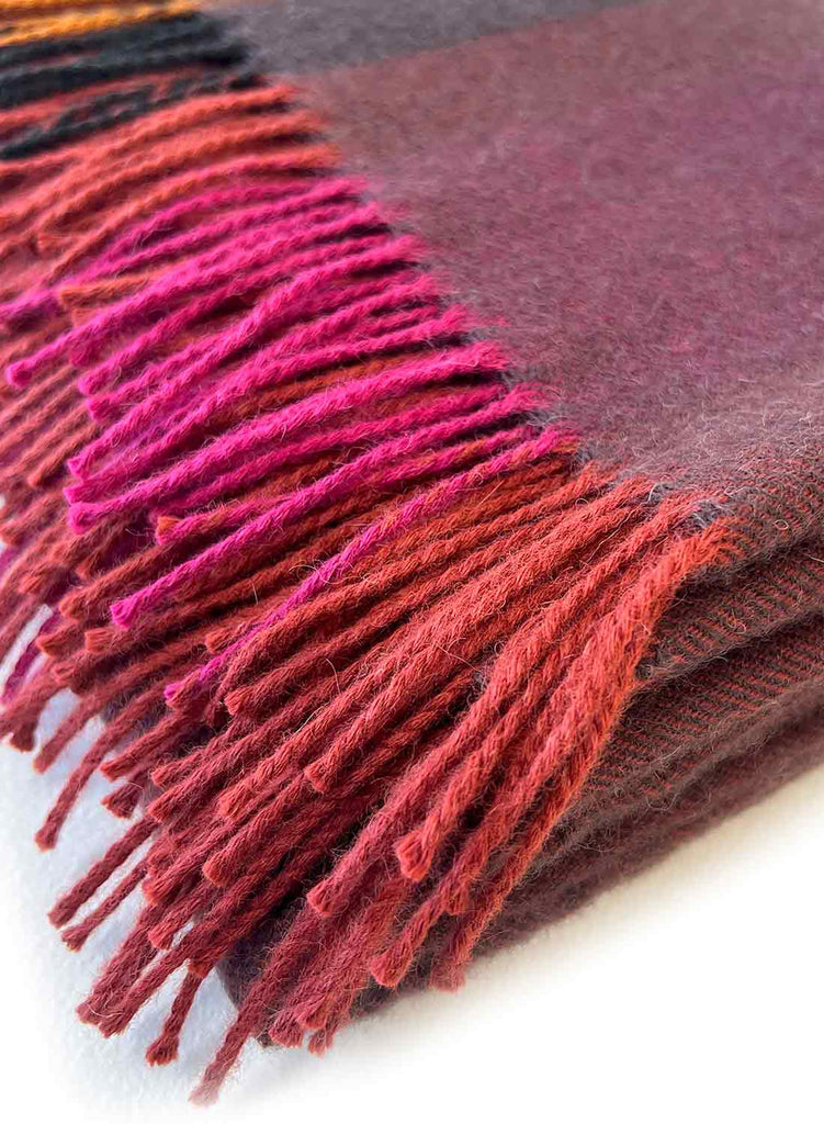 NEW! 100% Baby Alpaca Throw - Spiced Apple by Shupaca